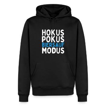 Hokus Pokus Biersauf Modus - Lustiger Spruch - Männer Premium Bio Hoodie - Schwarz - Vorne - Nico (187cm)