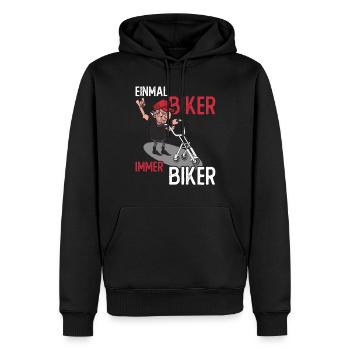Einmal Biker Immer Biker Opa Pension Rentner - Männer Premium Bio Hoodie - Schwarz - Vorne - Nico (187cm)