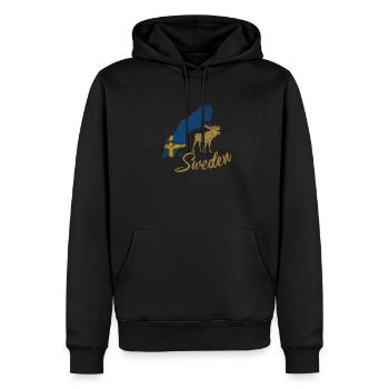 Sweden Schweden - Männer Premium Bio Hoodie - Schwarz - Vorne - Nico (187cm)