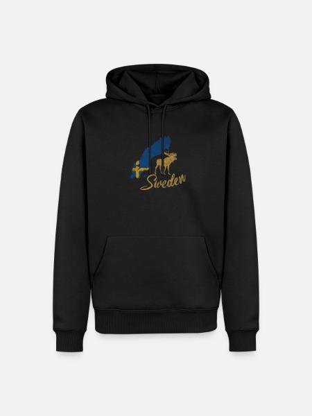 Suède Schweden - Sweat à capuche Premium bio Homme - noir
