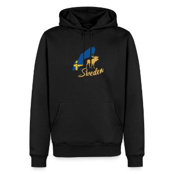 Suède Schweden - Sweat à capuche Premium bio Homme - noir - Devant - Nico (187cm)