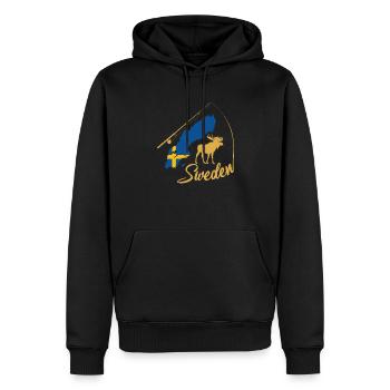 Sweden Schweden - Männer Premium Bio Hoodie - Schwarz - Vorne - Nico (187cm)