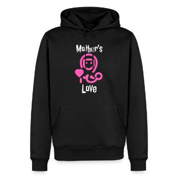 Fête des Mères, Fête des Mères, Fête des Mères - Sweat à capuche Premium bio Homme - noir - Devant - Nico (187cm)