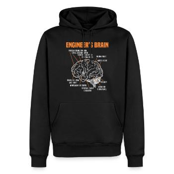 Processus de cerveau d’ingénieur pour étudiant ingénieur - Sweat à capuche Premium bio Homme - noir - Devant - Nico (187cm)