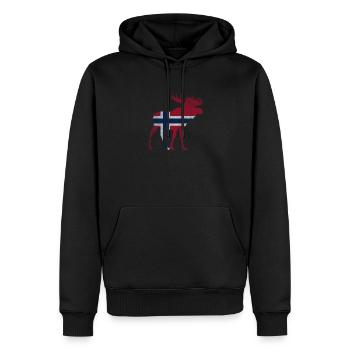 Norway Norwegen Elch - Männer Premium Bio Hoodie - Schwarz - Vorne - Nico (187cm)
