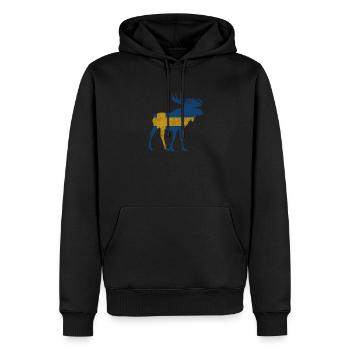 Sweden Schweden Elch - Männer Premium Bio Hoodie - Schwarz - Vorne - Nico (187cm)