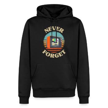 Rétro TV N’Oubliez jamais nostalgie Vintage - Sweat à capuche Premium bio Homme - noir - Devant - Nico (187cm)