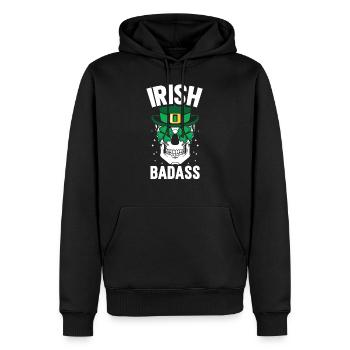 Méchant irlandais Irlande Gaélique - Sweat à capuche Premium bio Homme - noir - Devant - Nico (187cm)