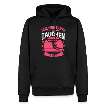 Tauchen Tante Tauchlehrer Taucher - Männer Premium Bio Hoodie - Schwarz - Vorne - Nico (187cm)