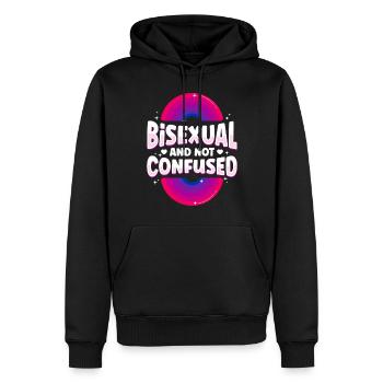 Bisexual Bi Pride Flag Bisexual - Männer Premium Bio Hoodie - Schwarz - Vorne - Nico (187cm)