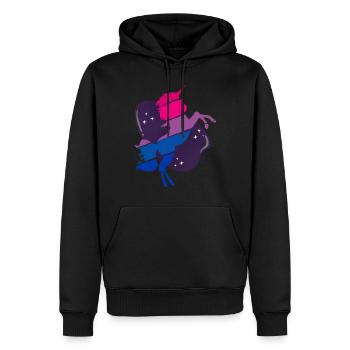 Bisexuel Bi Pride Flag Licorne - Sweat à capuche Premium bio Homme - noir - Devant - Nico (187cm)