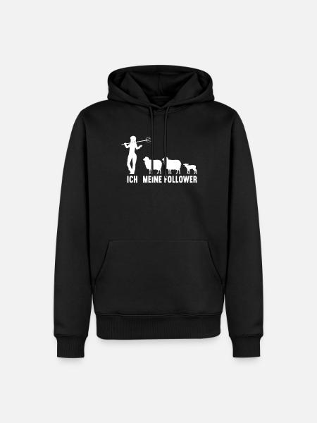 Ich und meine Follower Landwirtin Schaf Schafe - Männer Premium Bio Hoodie - Schwarz