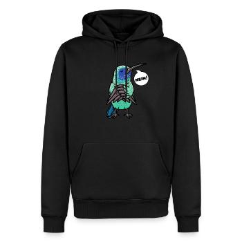 Sturer Kolibri Vogel Nein - Männer Premium Bio Hoodie - Schwarz - Vorne - Nico (187cm)