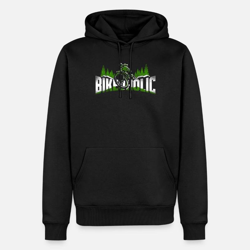 Enduro VTT VTT Équitation - Sweat à capuche Premium bio Homme - noir