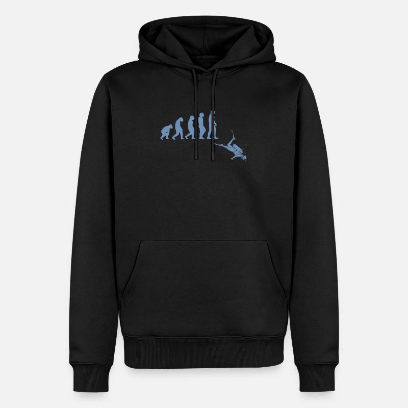 Diver Evolution Tshirt - Men’s Premium Organic Hoodie - black