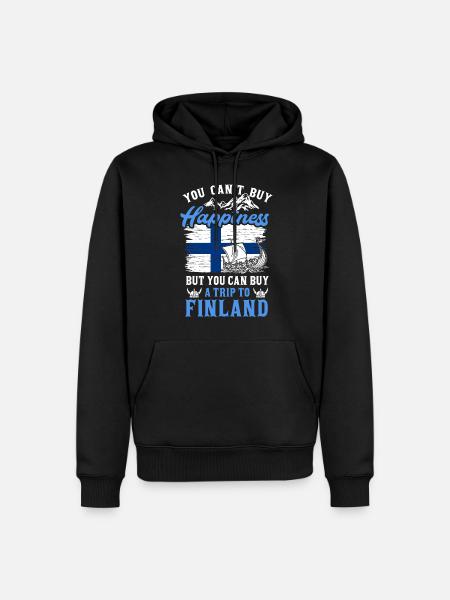 Finnland - Männer Premium Bio Hoodie - Schwarz