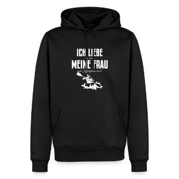 Kajakfahren Kanu Kajakfahrer Geschenkidee - Männer Premium Bio Hoodie - Schwarz - Vorne - Nico (187cm)