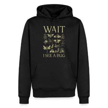 Wait I See A Bug Insects And Bug Lovers - Männer Premium Bio Hoodie - Schwarz - Vorne - Nico (187cm)