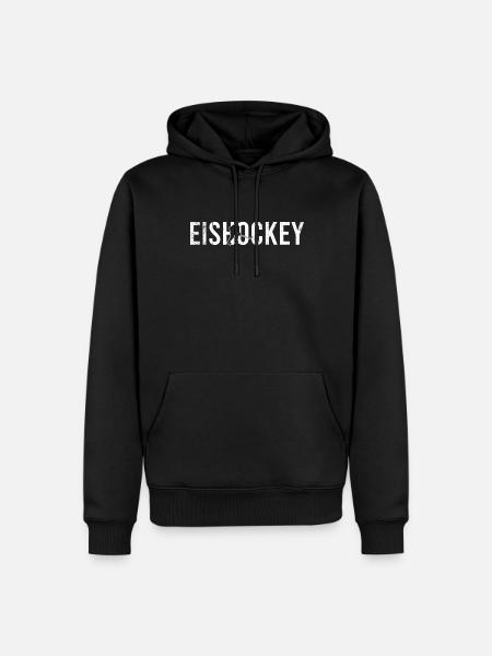 Eishockey - Männer Premium Bio Hoodie - Schwarz