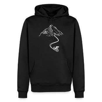 Enduro VTT VTT Équitation - Sweat à capuche Premium bio Homme - noir - Devant - Nico (187cm)