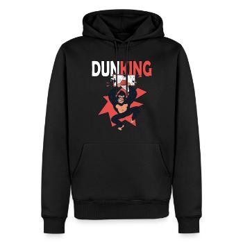 Basketball Dunking Gorilla Affe Korbleger - Männer Premium Bio Hoodie - Schwarz - Vorne - Nico (187cm)