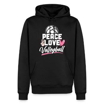Volleyball Player Team Vintage - Männer Premium Bio Hoodie - Schwarz - Vorne - Nico (187cm)