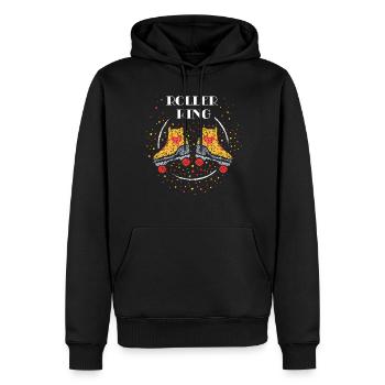 Roller King Roller Patins à roulettes Roller Skating - Sweat à capuche Premium bio Homme - noir - Devant - Nico (187cm)