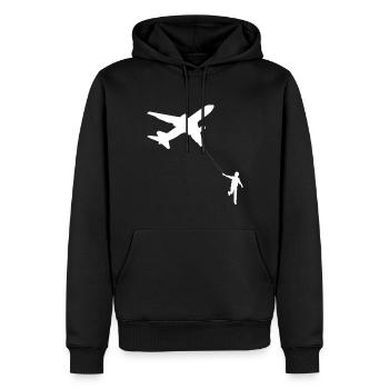 Aircraft Airline Pilot Aviation Gift - Men’s Premium Organic Hoodie - black - Front - Nico (187cm)