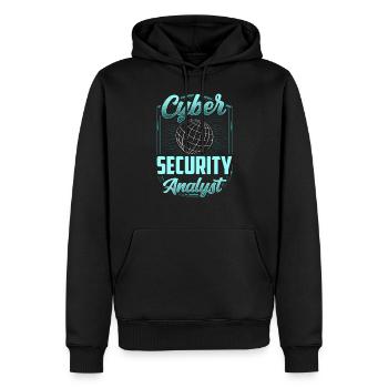 Analyste en cybersécurité Hack Hacker Sécurité informatique - Sweat à capuche Premium bio Homme - noir - Devant - Nico (187cm)