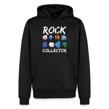 Collectionneur de pierre Géologie Géologie Étudiant Géologue - Sweat à capuche Premium bio Homme - noir - Devant - Nico (187cm)