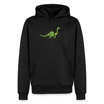 Brachiosaurus Dinosaure Dino Cadeau - Sweat à capuche Premium bio Homme - noir - Devant - Nico (187cm)