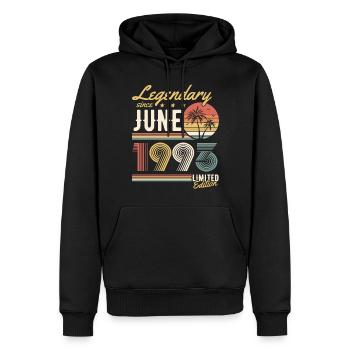 Legendary Since June 1993 Limited Edition - Männer Premium Bio Hoodie - Schwarz - Vorne - Nico (187cm)