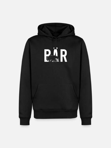 Bär - Männer Premium Bio Hoodie - Schwarz