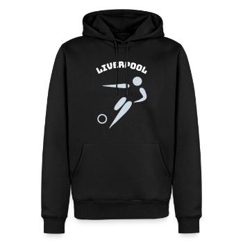 Liverpool Liverpool Liverpool Liverpool Liverpool - Männer Premium Bio Hoodie - Schwarz - Vorne - Nico (187cm)