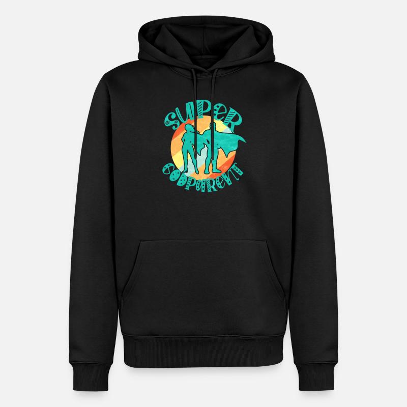 Super Pate - Männer Premium Bio Hoodie - Schwarz