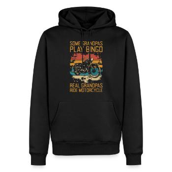 Some Grandpas Play Bingo Real Ride Motorcycle - Männer Premium Bio Hoodie - Schwarz - Vorne - Nico (187cm)