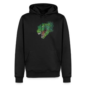 Tyrannosaurus Rex T-Rex Raptor Dino - Sweat à capuche Premium bio Homme - noir - Devant - Nico (187cm)