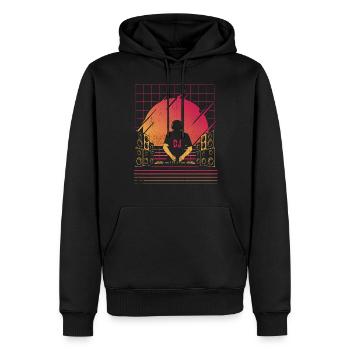 DJ Tshirt pour Party Disc Jockey Rave Techno Mixer - Sweat à capuche Premium bio Homme - noir - Devant - Nico (187cm)