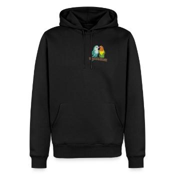 Rosenköpfchen I Unzertrennliche Motiv für - Männer Premium Bio Hoodie - Schwarz - Vorne - Nico (187cm)
