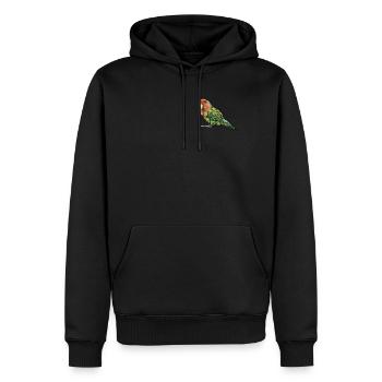 Rosenköpfchen I Unzertrennliche Motiv für - Männer Premium Bio Hoodie - Schwarz - Vorne - Nico (187cm)