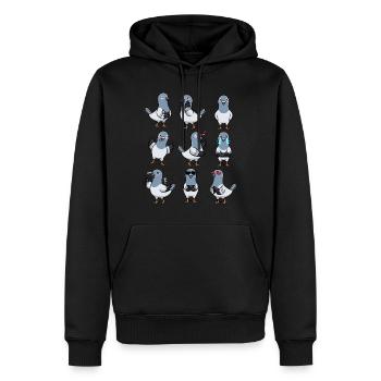 Taube Vogel Columbidae Emoticons Tauben - Männer Premium Bio Hoodie - Schwarz - Vorne - Nico (187cm)