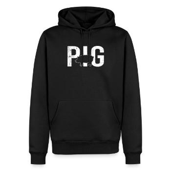 Cochon cochon - Sweat à capuche Premium bio Homme - noir - Devant - Nico (187cm)