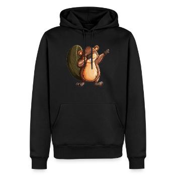 Biber Tanz Tänzer Biber macht Dabbing Kostüm - Männer Premium Bio Hoodie - Schwarz - Vorne - Nico (187cm)