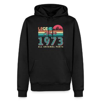 Geschenk 1973 Juni - Männer Premium Bio Hoodie - Schwarz - Vorne - Nico (187cm)