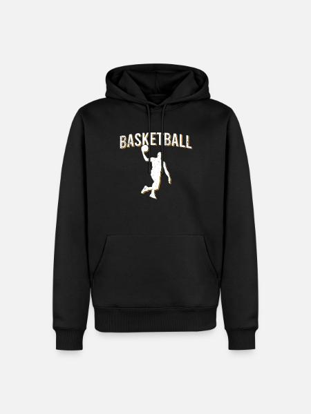 Basketball - Männer Premium Bio Hoodie - Schwarz