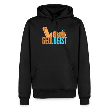 Géologue Géologie Étudiant Géologie Professeur de géologie - Sweat à capuche Premium bio Homme - noir - Devant - Nico (187cm)