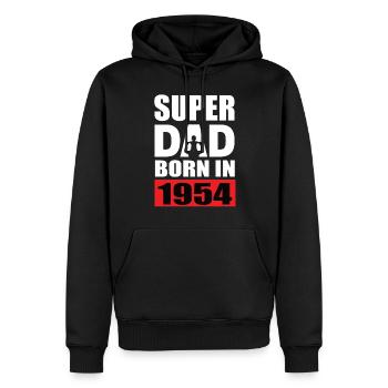 Papa Geburtstag 1954 - Männer Premium Bio Hoodie - Schwarz - Vorne - Nico (187cm)