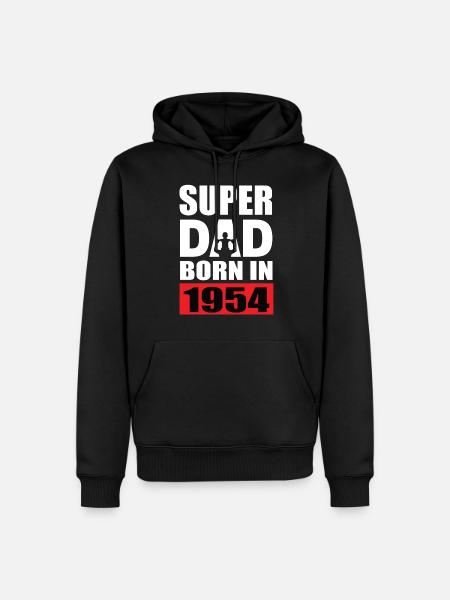 Dad's birthday 1954 - Men’s Premium Organic Hoodie - black