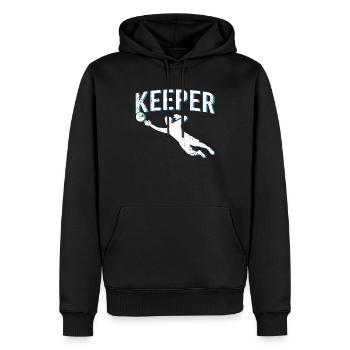 Gardien de but - Sweat à capuche Premium bio Homme - noir - Devant - Nico (187cm)
