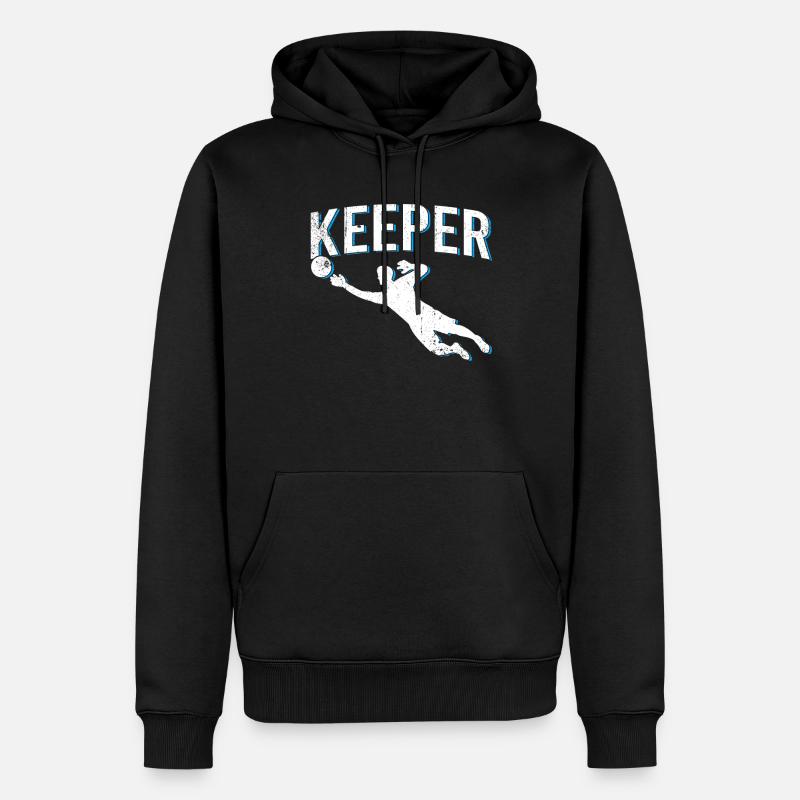 Gardien de but - Sweat à capuche Premium bio Homme - noir